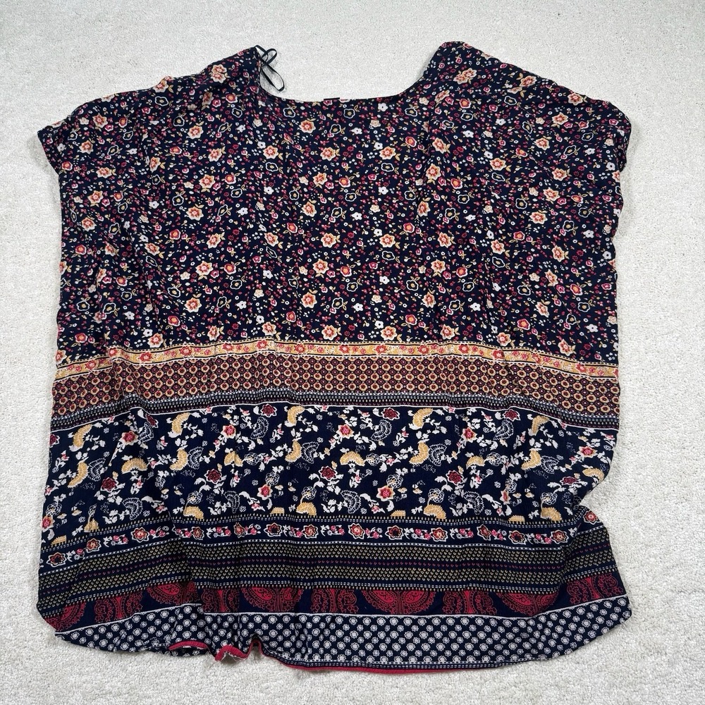 Wet Seal Floral Open Cardigan Kimono Size M/L Multicolor Boho Hippie Festival - Picture 3 of 5